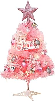 Amazon.co.jp: ピンクのクリスマスツリー 2フィート 小型 卓上